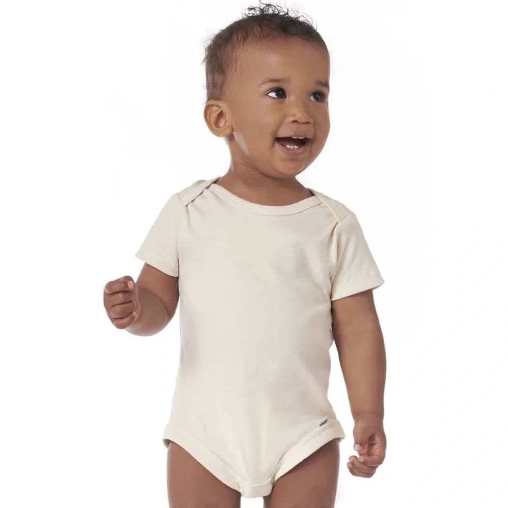 Gerber Tan Short Sleeve Onesie Bodysuit